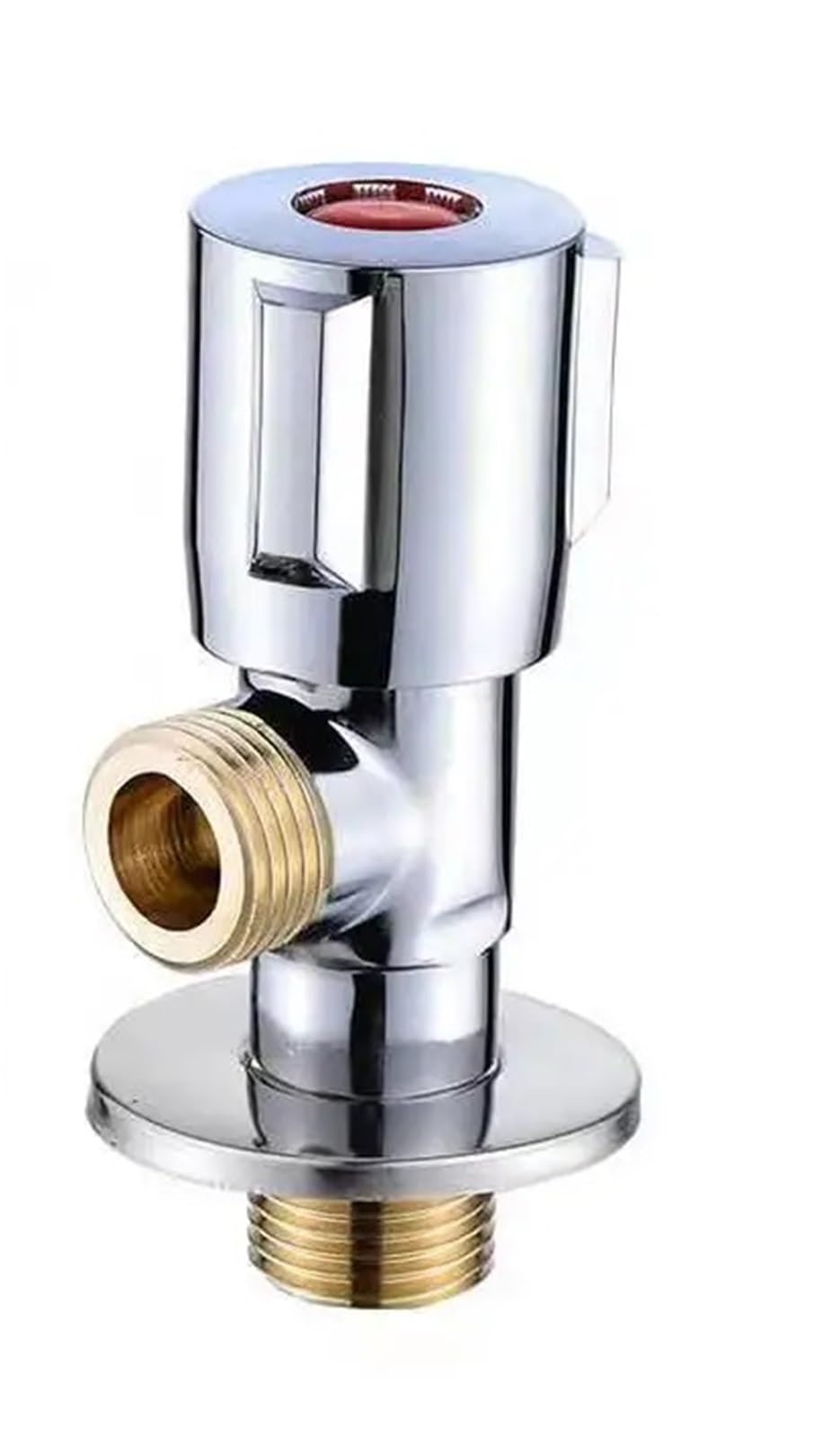 Yilwpv Red 2 Pcs Angle Stop Valve Hot And Cold Water Faucet For Bathroom Kitchen Toilet Sink 1/2 For Bathroom(Red)