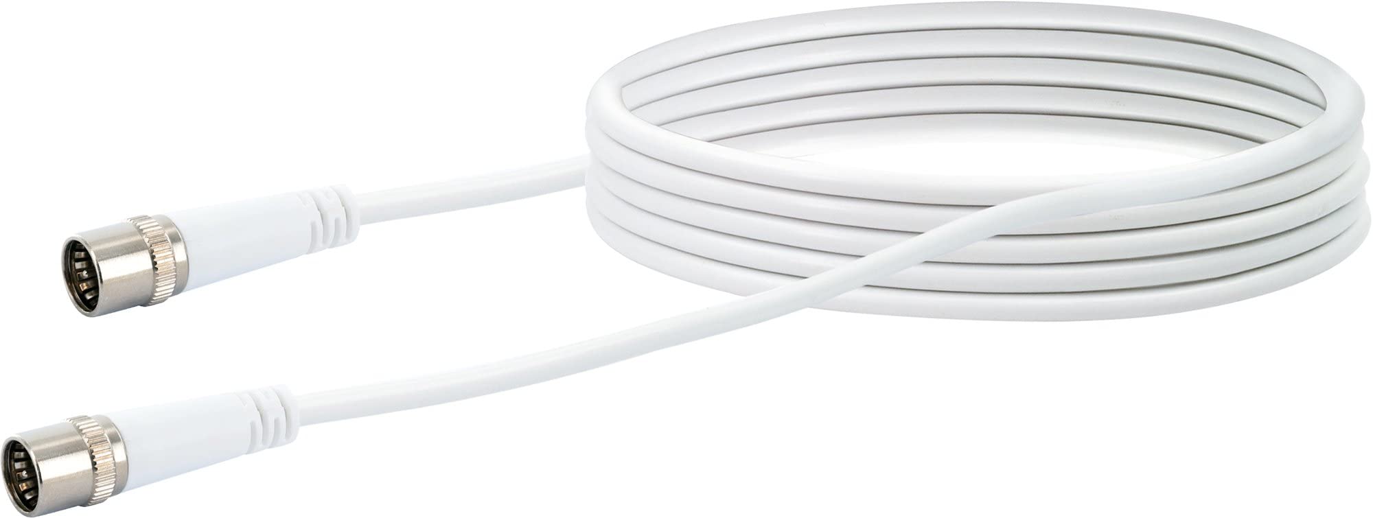 SCHWAIGER antenne, SAT Câble de raccordement [1x F à raccord rapide - 1x F à raccord rapide] 7.50 m 10 dB quadruple blindage blanc