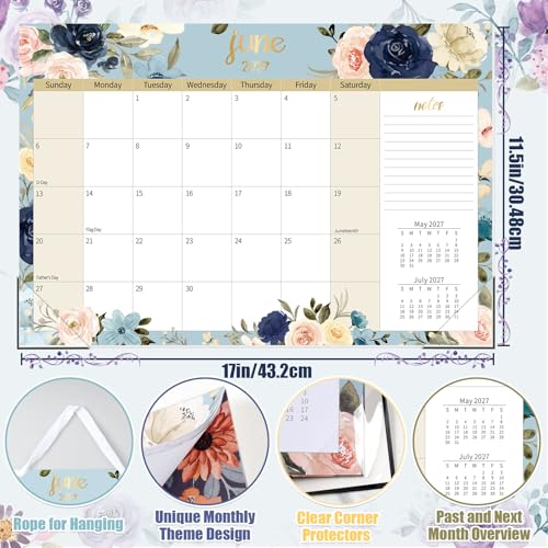 Image of Guasslee Desk Calendar 2026-2027, 19 Month Jun 2026-Dec 2027, 17 inch X 11.5 inch