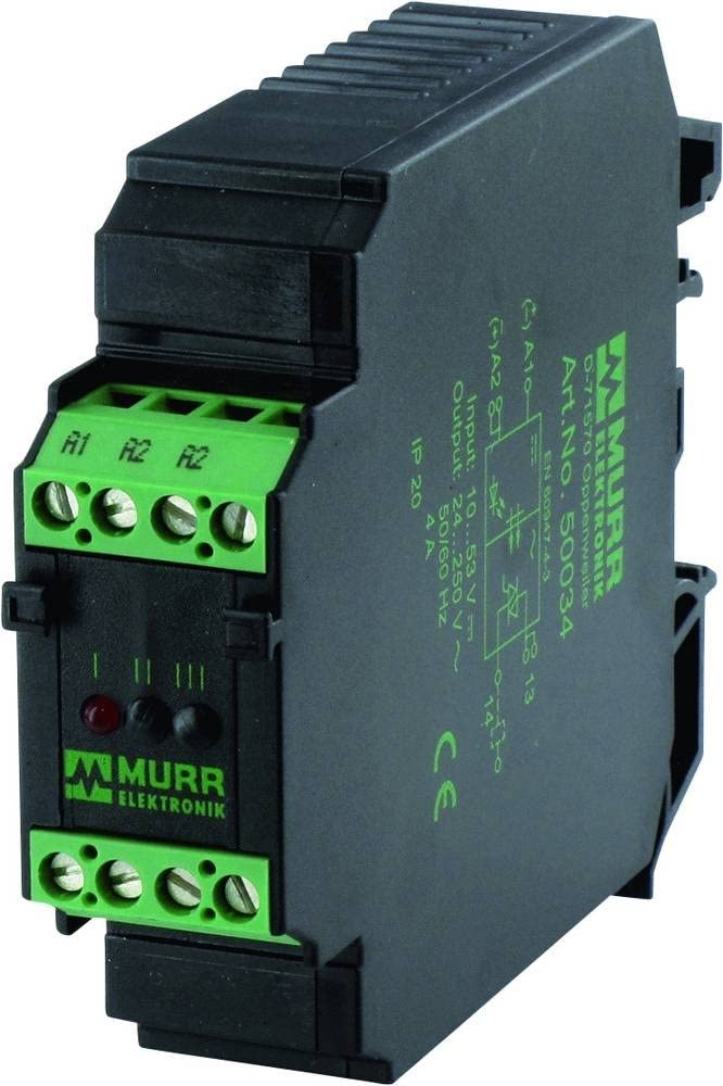 MURR ELEKTRONIK 50044 10-53 VDC, 14.5 MA, -20 to +60 Degree C, 230 VAC, 4 AMP, AMS 10-43/5, OPTO-Coupler Module, Screw Type Terminal