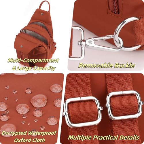 Vovtva Bag Vovtva, Street Lite Chic Versatile Waterproof Travel Bag, Oxford Large Capacity Convertible Shoulder Bag for Women (Khaki)4