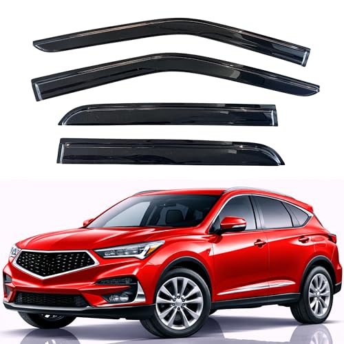 Image of KPY Rain Guards Fit for 2019-2026 Acura RDX, Out-Channel Window Visors Vent Wind Deflectors 4PC, Car Accessories for 19-26 Acura RDX