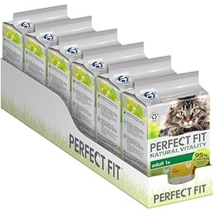 PERFECT FIT Adult 1+ Premium Katzenfutter nass – 36x50g Portionsbeutel – mit Huhn und Truthahn – Nassfutter für Katzen – ohne Getreide