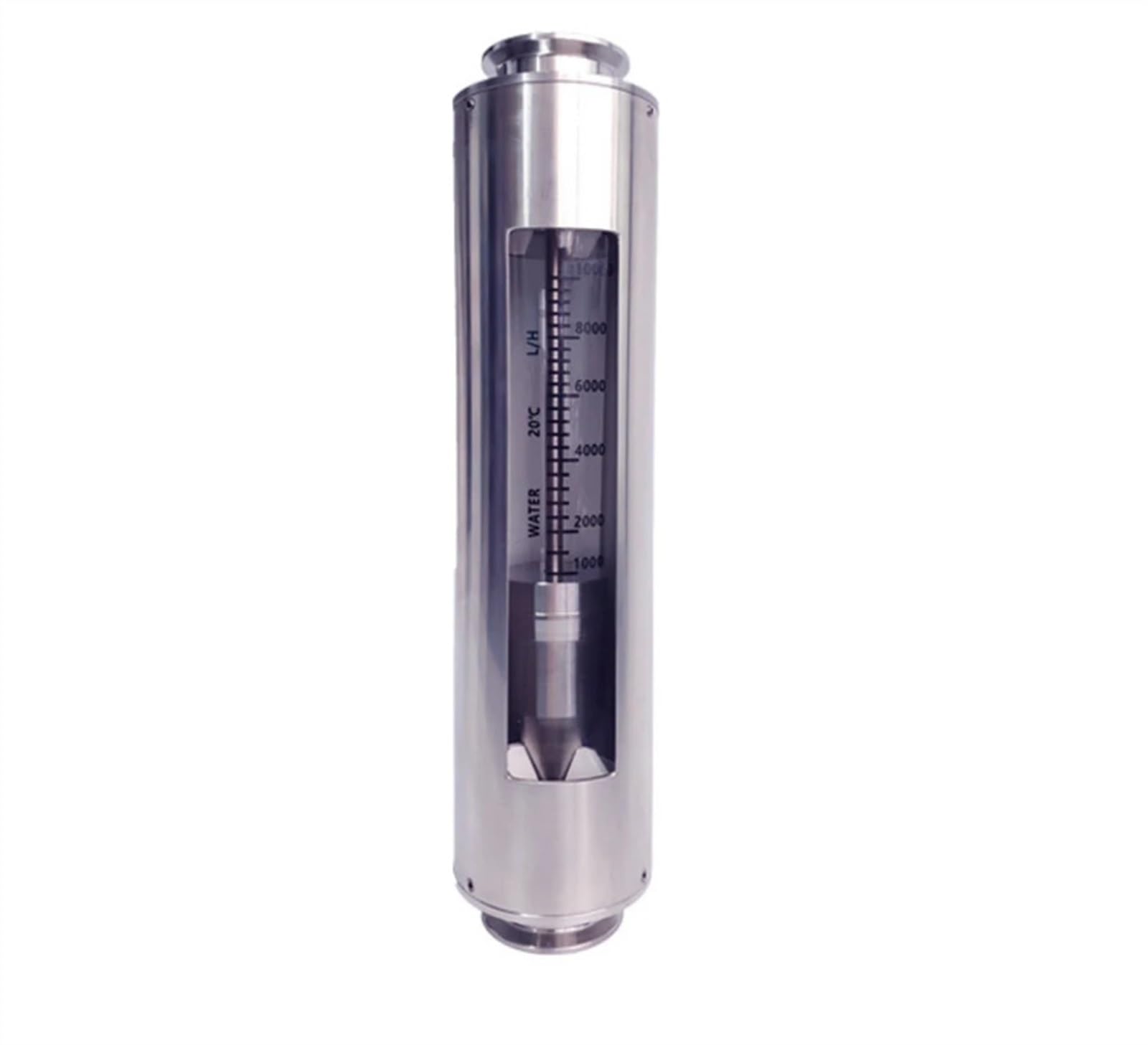 LZB-VA 30S DN50 Acero inoxidable 77,5mm Ajuste de triple abrazadera corrosión de ácido nítrico amoniaco agua vidrio rotámetro ozono líquido(630-6300LPH -liquid)