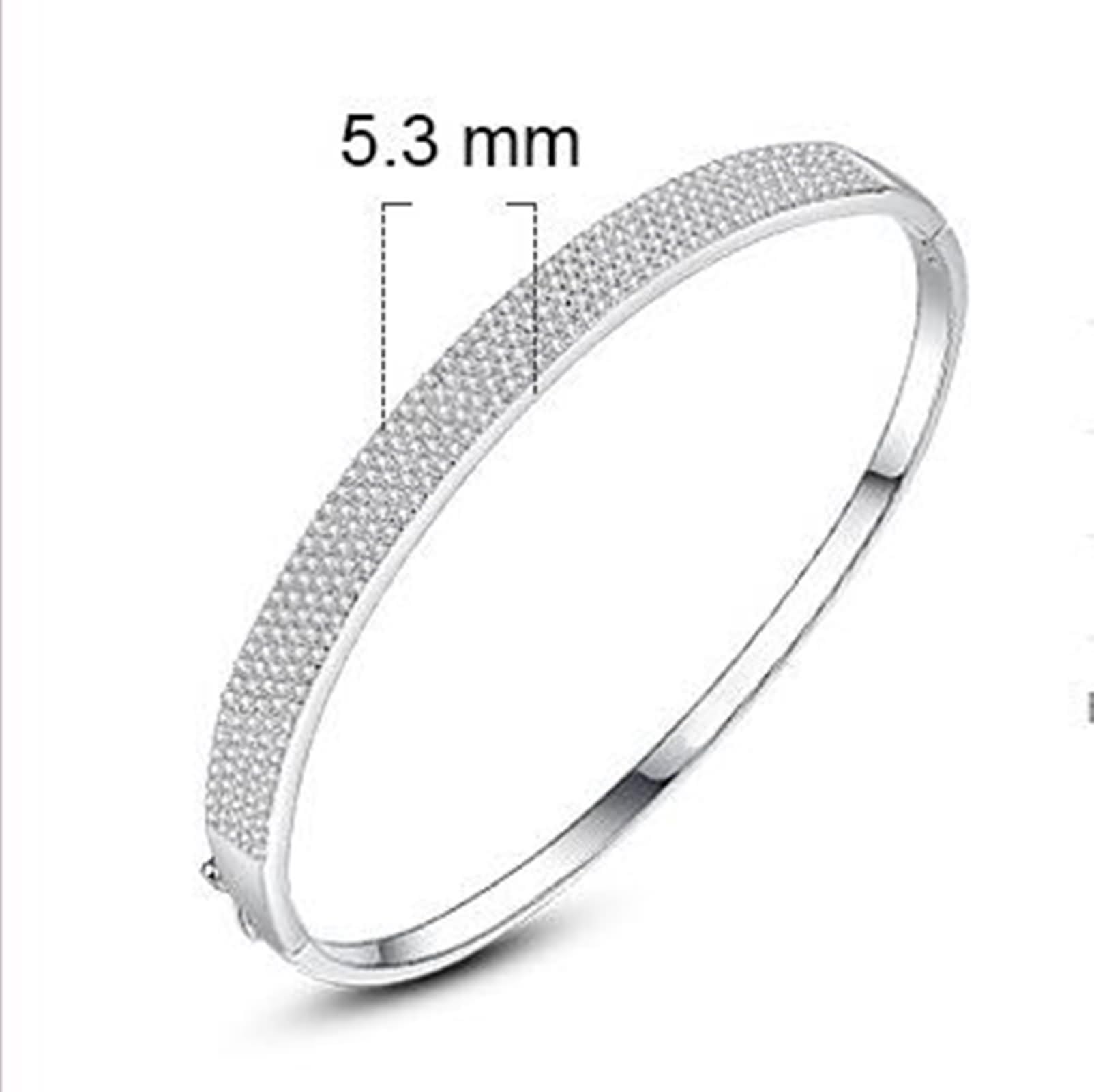 Pulseras para mujer, bonitas pulseras de moissanita pavé de oro blanco, joyería bohemia para mujer