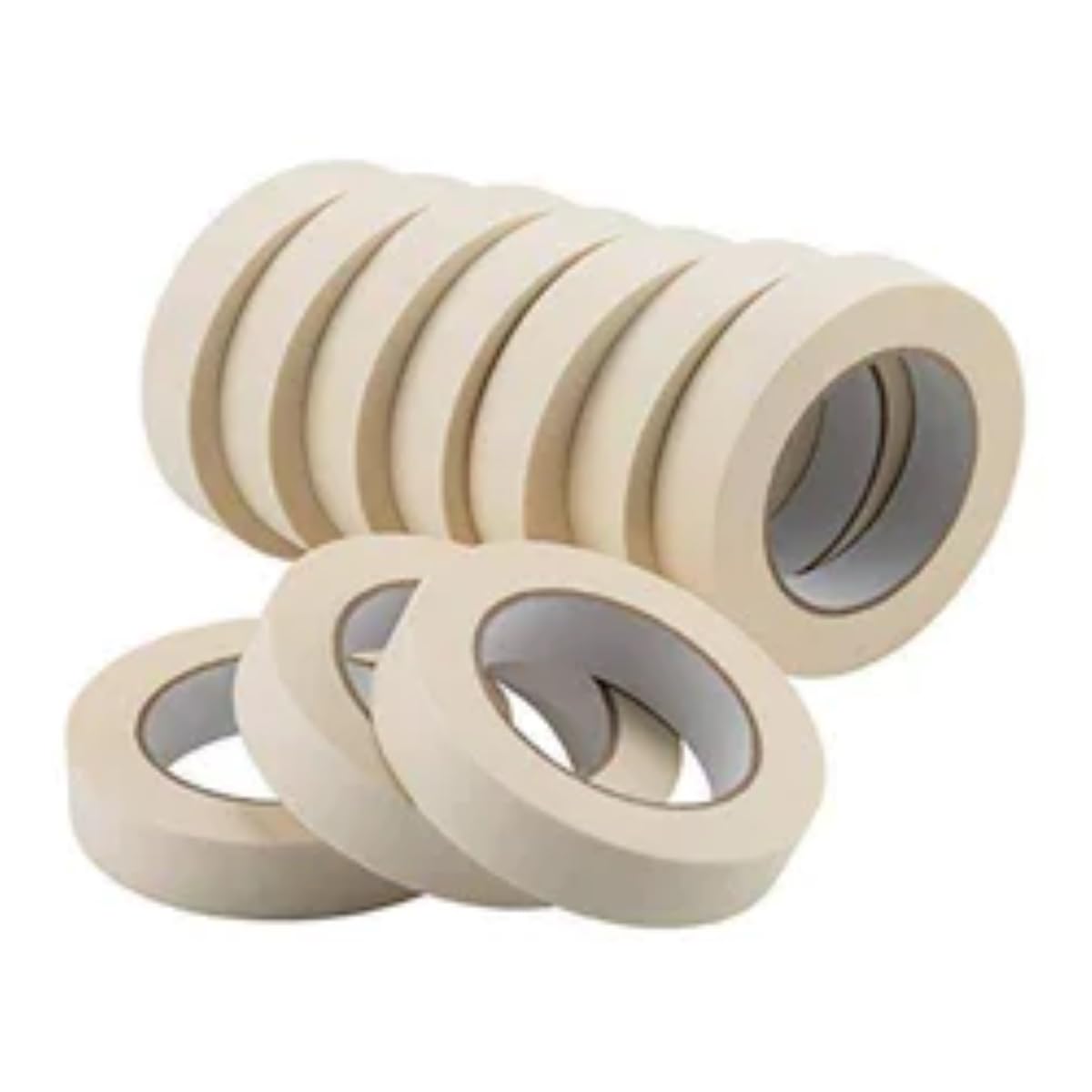 RFE Masking Tape for Painting 36 Rolls, Medium to High Adhesion Multi Surface Painters Tape - 25mm (1") x 50m Decorators Tape, Painters Masking Tape for Indoor Painting and Decorating, Paint Tape.