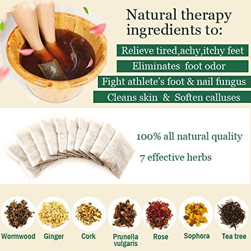 Lymphatic Drainage Ginger Foot Soak , Leg Slimming Foot Bath, Wormwood