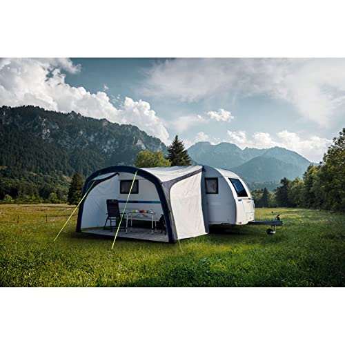 Reimo Helgoland Air Paravento Gonfiabile 400x155 Cm, 2 Segmenti Con Pompa, Per Campeggio E Spiaggia - 2