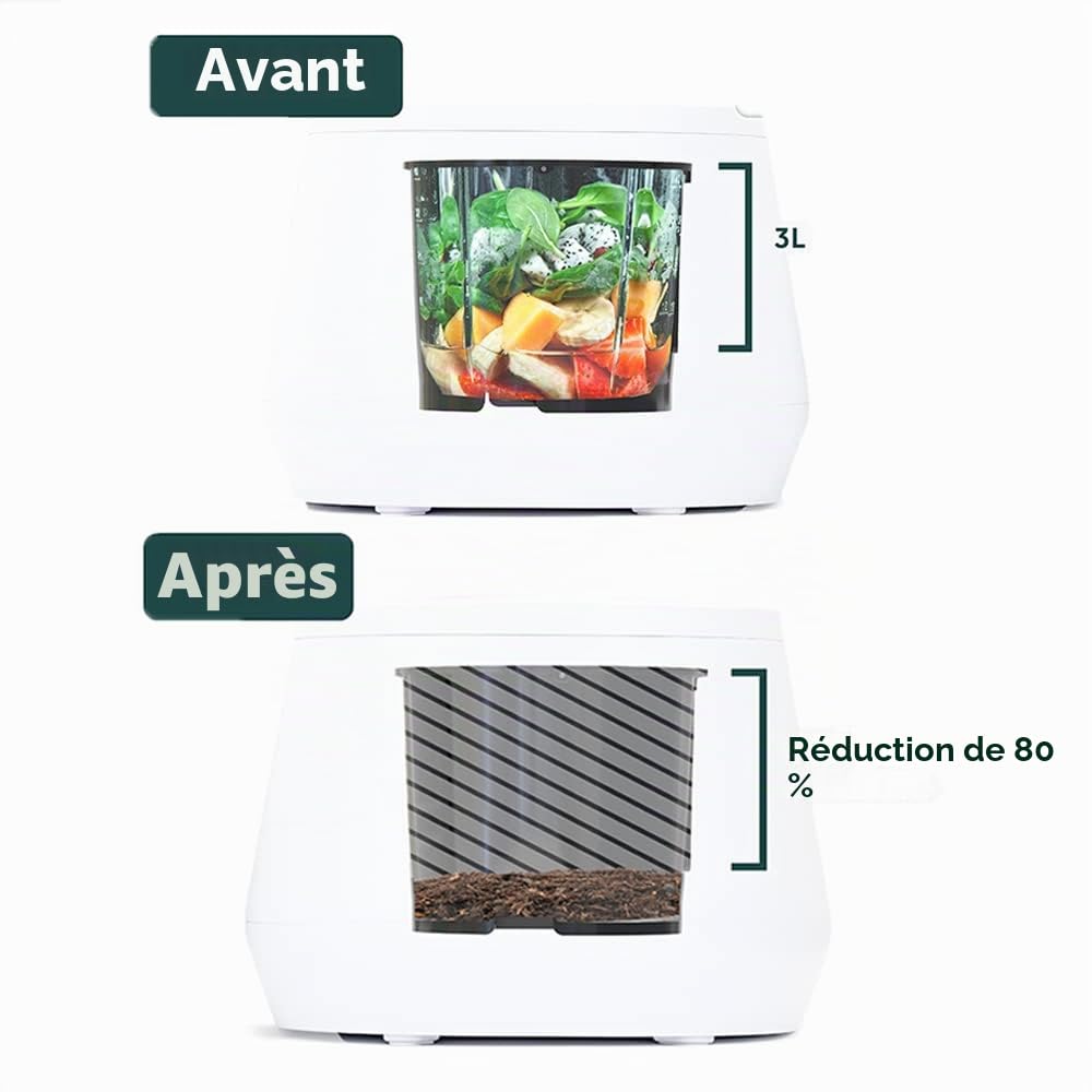 LOMI Le Premier composteur Intelligent de déchets de Cuisine au Monde | Transformez Les déchets en compost avec Un Seul Bouton avec bac à compost électrique de comptoir par Pela Earth