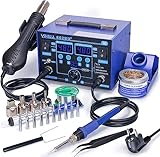 Wählen Sie YIHUA mit Vertrauen - Dieses Produkt wird mit einer europaweit exklusiven 12-monatigen Herstellergarantie geliefert. Das YIHUA-Team bietet rund um die Uhr technischen Support, um Sie bei Ihrer Arbeit zu unterstützen! Dieses Produkt ist für 230 V mit EU-Typ-F-Netzstecker (Schuko) ausgelegt und verwendet die Lötkolbenspitzen der Serie YIHUA 900M, die in diesem Geschäft erhältlich sind.