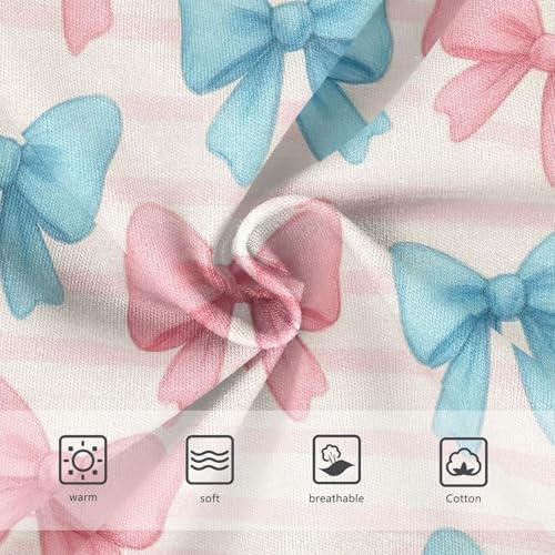 Joisal Pastel Blue Pink Bows Panties for Girl Girls Underwear Toddlers Cotton Personalized Undies Kids Briefs 2t3