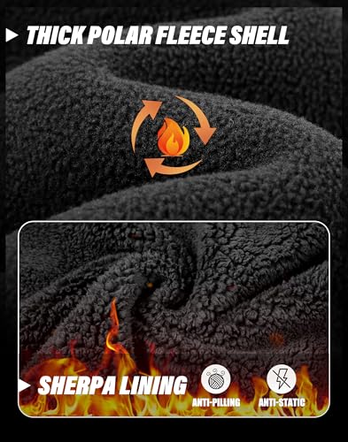 Pioneer Camp Men's Polar Fleece Sherpa Lined Jacket Warm Full Zip Up Thick Jacket Soft Outwear Winter Coat with Zipper Pocket3