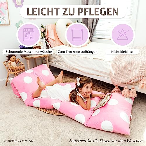 image for Butterfly Craze Floor Pillow Case, Mattress Bed Lounger Cover, Polka P