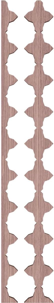 Ekena Millwork 47"H x 3/8"T Pandora Adjustable Wood Decorative Slat Wall Panel Kit, Walnut (contains 16 Slats + 1 Straight Edge Starter Slat)