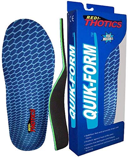 heat insoles - Redi-Thotics Quik-Form Heat Moldable Insoles (B - Men's 7-7.5 / Women's 8-8.5)