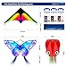 SGftre 3 Piece Set Butterfly Delta Octopus Kites for Kids and Adults，Easy to Fly for Outdoor Adults Children Line Kite for Kids Toy (Gradient Grassland Rainbow+Octopus Red+Blue Dreamy Butterfly, 3)