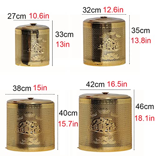 Edelstahl- Gartenverbrennungsofen kann Fass verbrennen, Müllverbrennungsofen mit Auskleidung, kann Müll, Papier, Blätter verbrennen, Verschiedene Größen, Gold-4