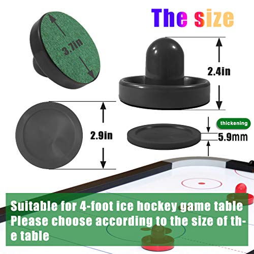 Golden field Air Hockey Pucks and Paddles,Set 4 Pushers and 4 Pucks,Air Hockey Accessories,Suitable for Hockey Tables Over 6 feet