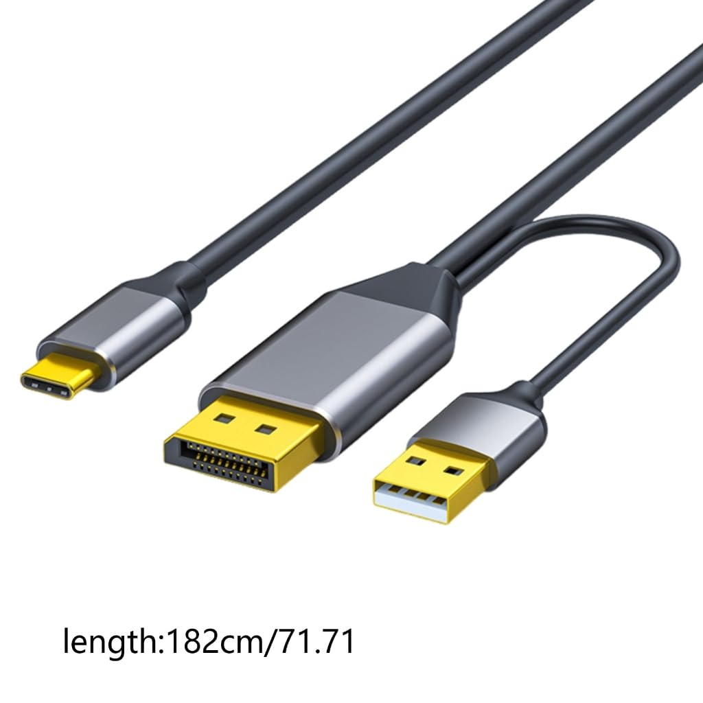 Kabel USB C na kabel 4K przy 60 Hz typ C do 2K 144 Hz kabel do laptopa tabletu zewnętrzny przenośny wyświetlacz