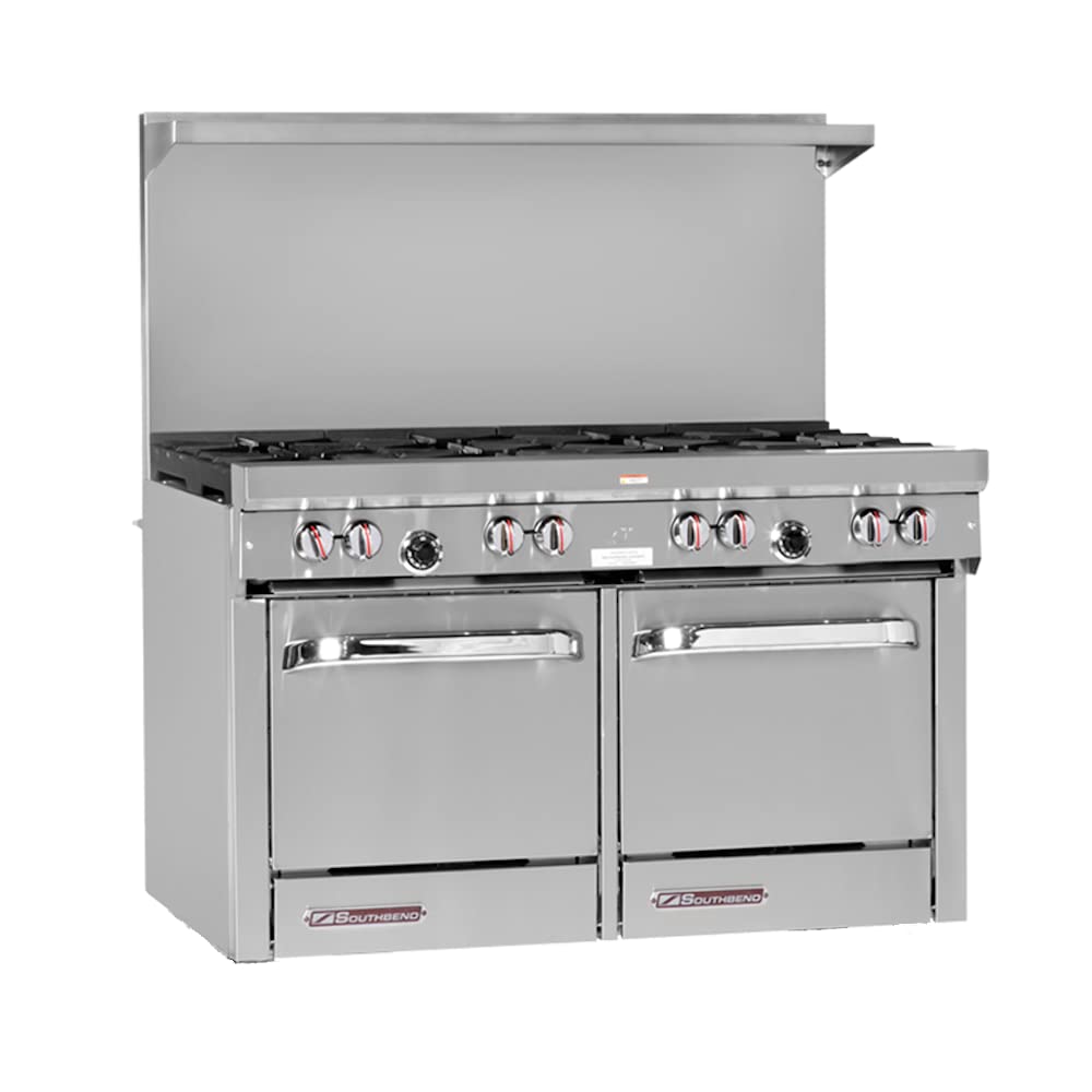Southbend S-Series 48" Gas Restaurant Range w/ (4) Open Burners by South Bend – Stainless-Steel, Model S48EE-2TL