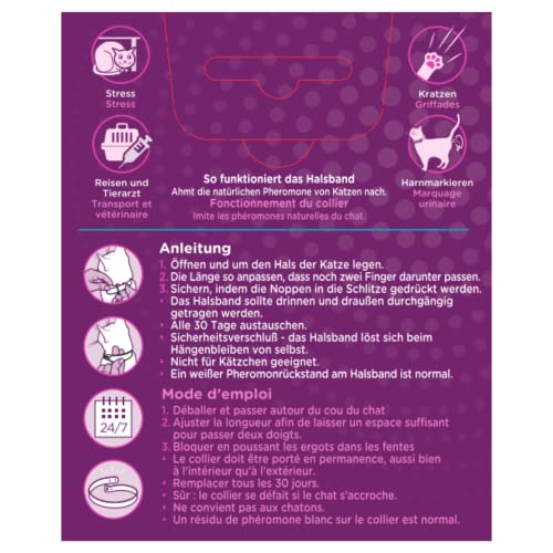 Pheromone Calming Collar for Cats Helps Them Feel Safe and Satisfied Be Calm and Reduce Stress, Anxiety and Unwanted Behavior - Image 2
