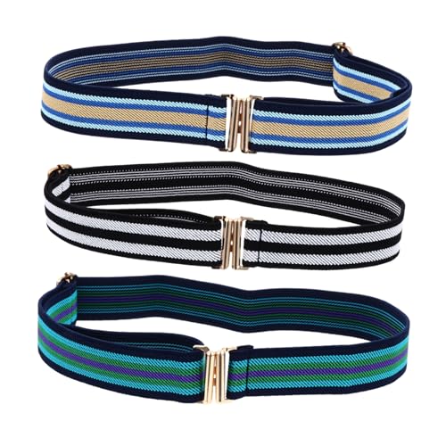 PartyKindom Adjustable Boys and Girls 3 Pack Stretchy Elastic Waist Children for Boys Girls and Comfortable for Daily Use Random