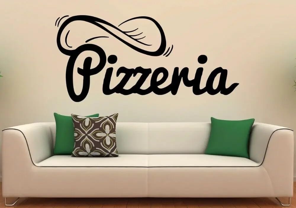 Pizzeria Wall Decal Vinyl Stickers Pizza Restaurant Interior Design Art Murals Decor Kitchen Cocina Home Decals Poster 28x59cm