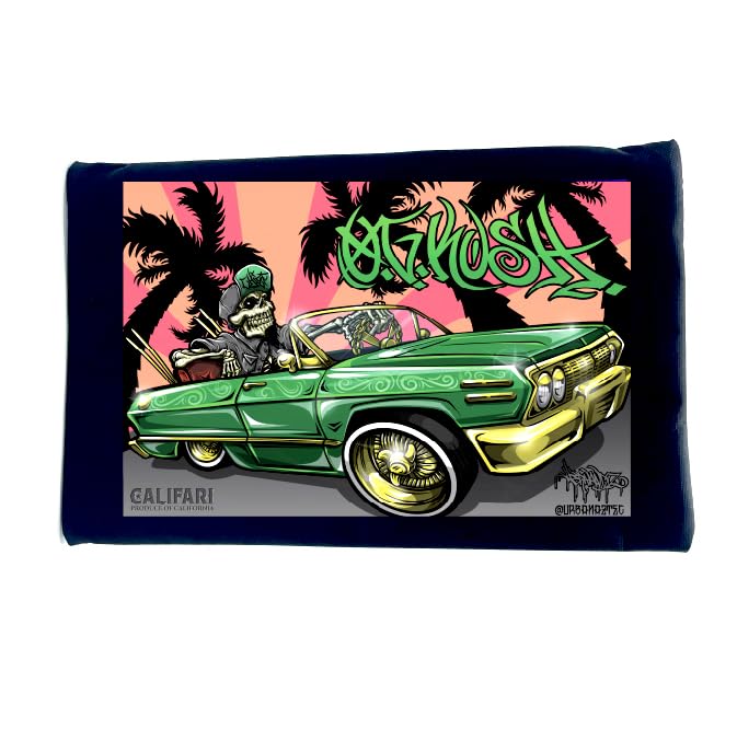 Califari 防臭バッグ&amp;ローリングペーパー ミステリーストレインアートポストカード付き | 防水カーボン裏地スタッシュ