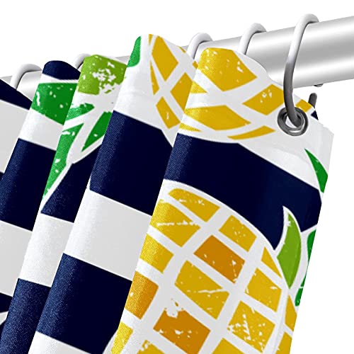 Rideau de douche ananas anti-éclaboussures 183 cm lavable et résistant - 6