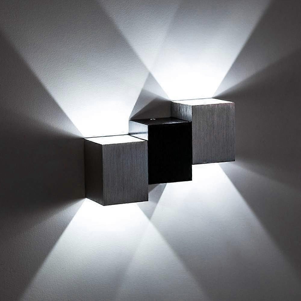 Joyhappst Image Color 6W Led Wall Light Indoor Wall Lamp Modern Square Up Down Aluminum Lighting Decoration Light Compatible With Bedroom Office Bed Hallway Living Room Hot