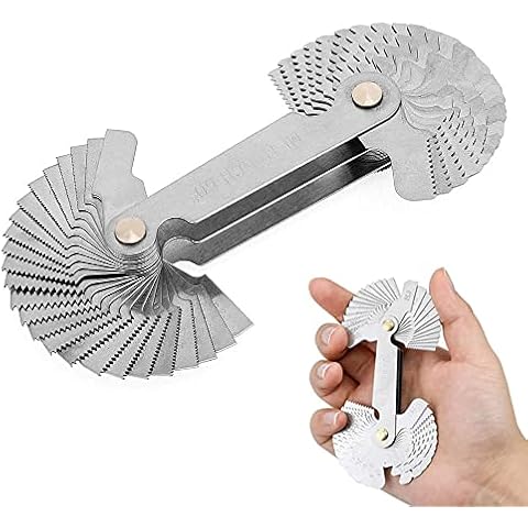Medidor de Paso de Roscas de Acero Inoxidable (52 Piezas) Cover