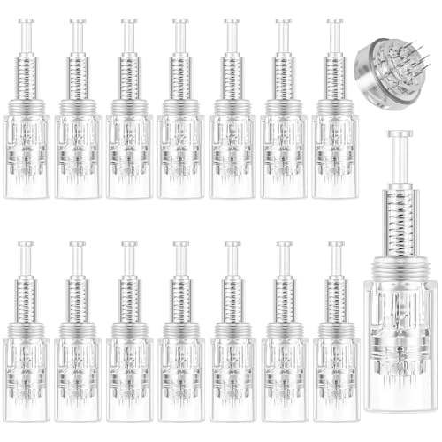 Vicloon Nano Microneedling Nadeln 36 Pin, 15 Stücke Ersatznadeln Patrone für Auto Micro Nadelroller Electric Mikronadelstifte, Microneedling Gerät Ersatz Needle, Nano Nadeln Kartuschen