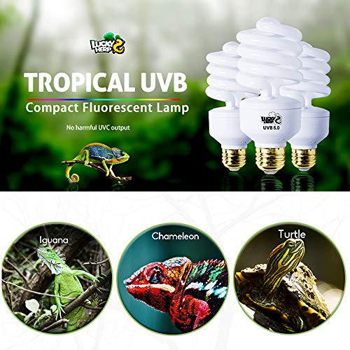 LUCKY HERP Reptile UVA UVB Light 5.0 13W Compact Fluorescent Tropical Terrarium Lamp - Image 6