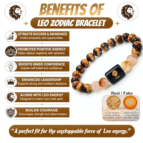 Fensio Leo Zodiac Crystal Bracelet - Image 4