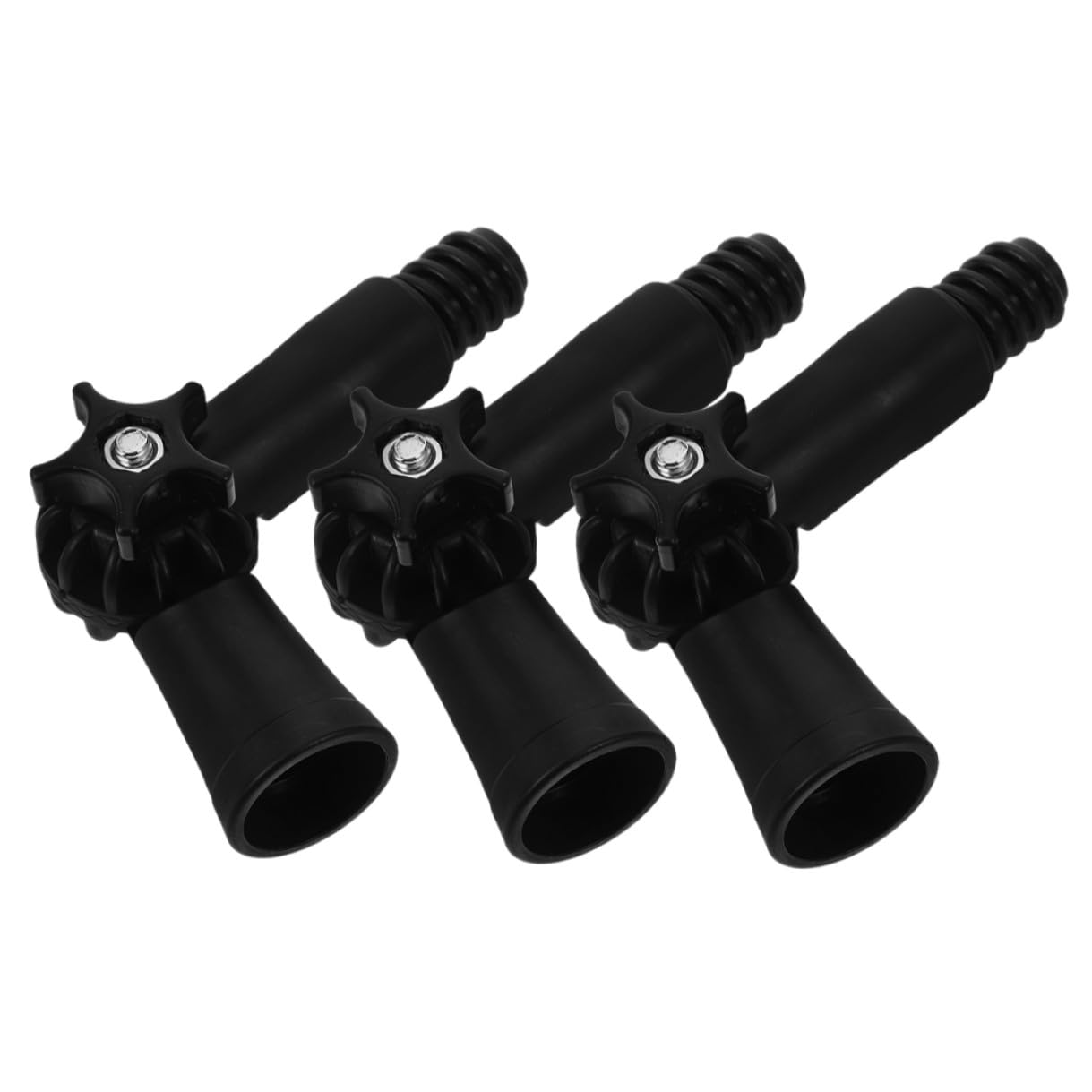 COLLBATH Adaptateur d'Angle pour Perche Extensible 3Pcs en PP Noir, Accessoire Balai Facile à Installer, pour Zones Hautes ou Difficiles d'Accès