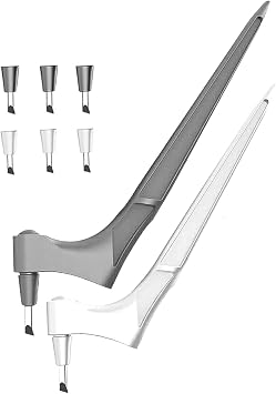 Craft Cutting Tools, 360 Degree Rotating Carbon Steel Blades 15 , 30 , 45  Gyro Cutter Craft Tool Hobby Knife for Scrapbooking Art Creation Gray + White, 6 Free Blades Included