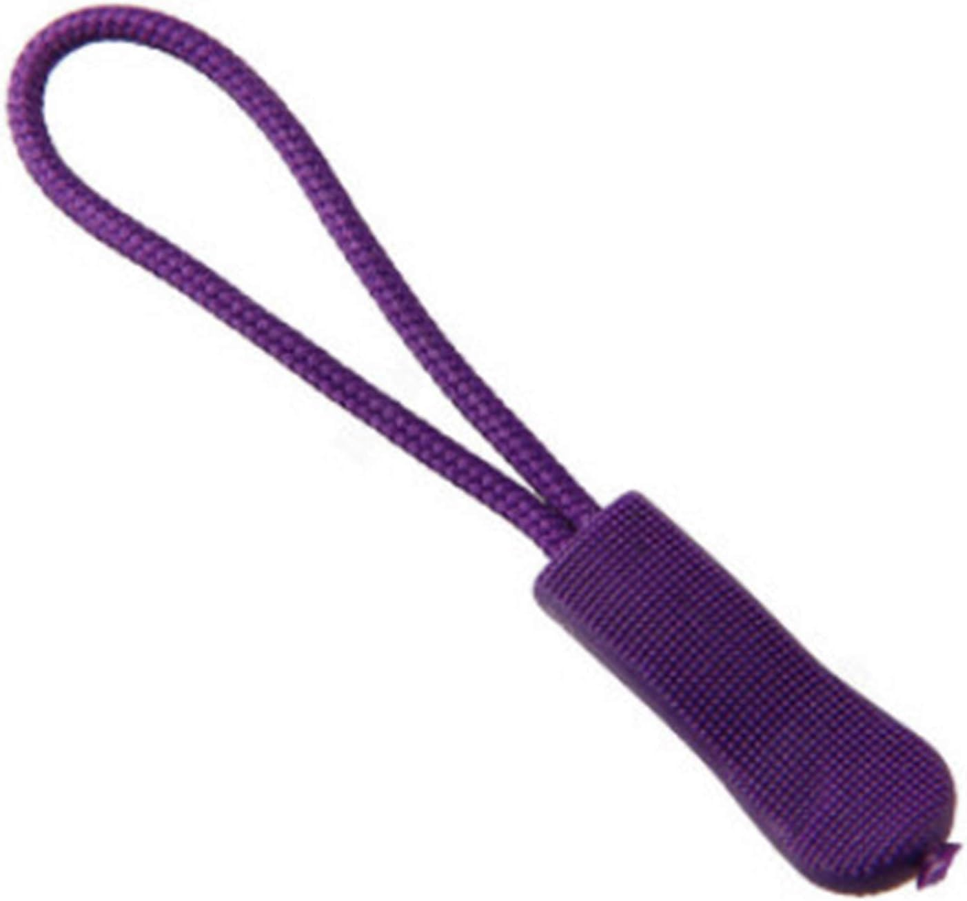 50 Pcs Cordon de Couleur Fermeture à Glissière Tirette Sac à Dos Tactique Zip Puller DIY Fermeture à Glissière Tête Corde (Couleur : Gris) (Color : Purple)