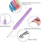 Crochet Hooks Set 31pcs Crochet Kit Soft Grip Handles Knitting Needles Kit with Measuring Tape Stitch Markers Large-Eye Blunt Needle