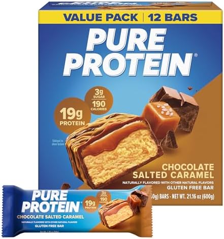Pure Protein High Protein Nutritious Snacks to Support Energy Low Sugar Gluten Free Bar, 1.76oz, Pack of 12