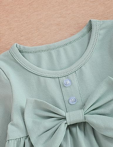 oklady Toddler Baby Girl Clothes Solid Color Ruffle Tops Floral Pants with Headband Fall Winter Cute Girl Outfits4