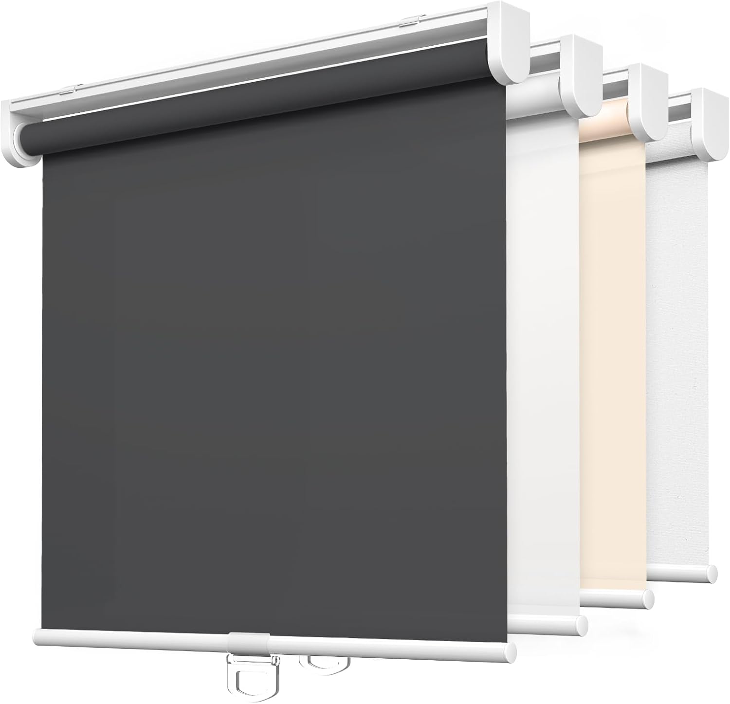 LazBlinds No Tools No Drill Cordless Roller Shades, Light Filtering Roller Blinds for Windows, Thermal Insulated UV Protection Roll Up Window Blinds and Shases, 20'' W x 72'' H, Grey Grey-light Filtering 20'' W x 72'' H INCOMPLETE