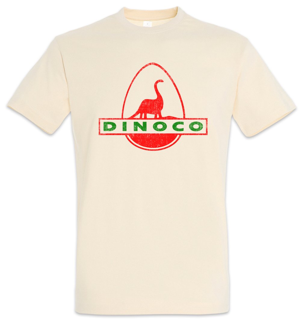 Urban Backwoods Men's Nature Dinoco Logo I T-Shirt Beige Size Xl