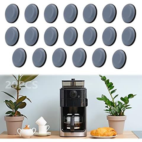 20PCS Kitchen Appliance Furniture Sliders and Gliders Teflon Self Adhesive Chair Leg PTFE Sliders for Most Air Fryers Blenders Coffee Makers Bread Machine Carpet Sofa Hard Floors Cover