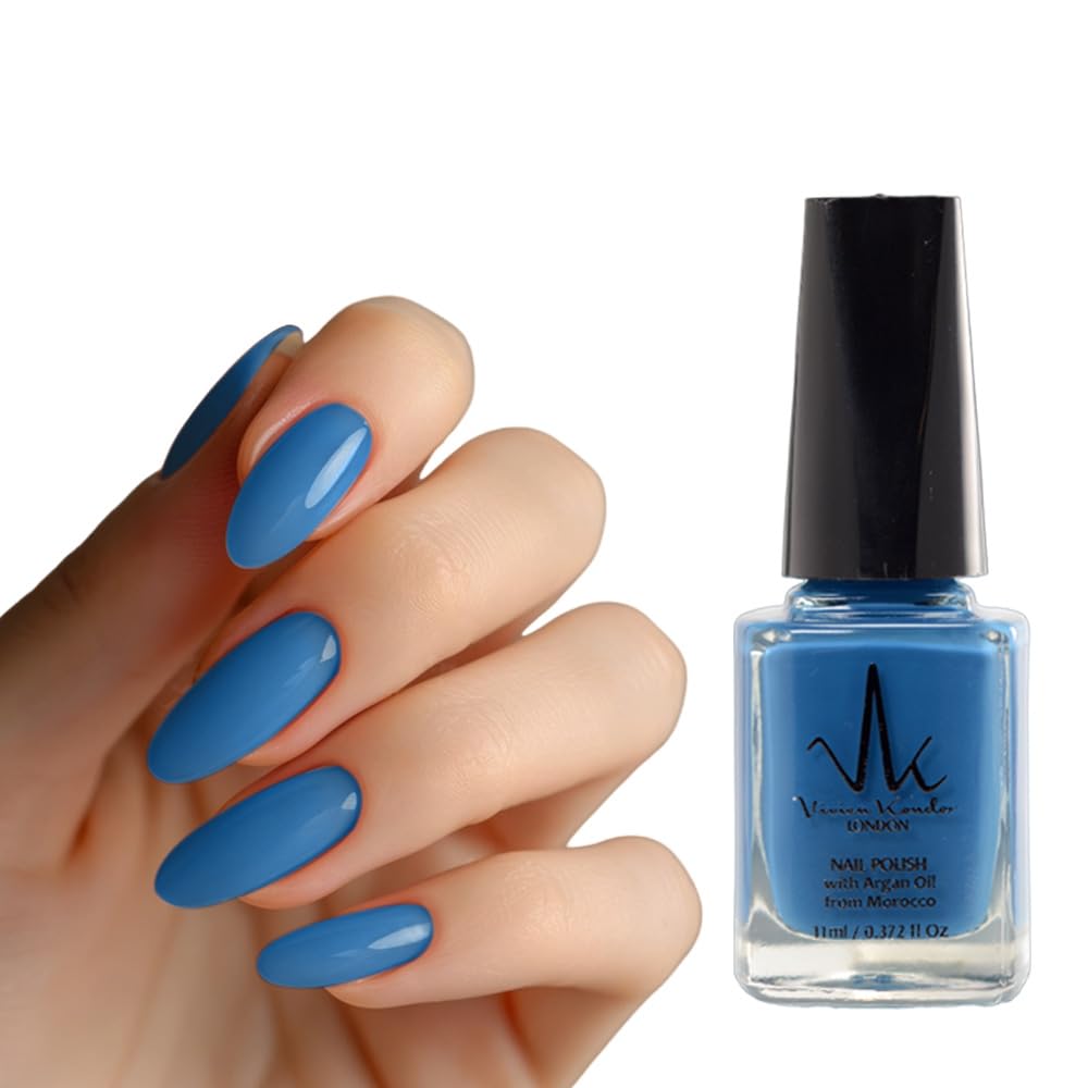 Vivien Kondor Argan Care Nagellack – Midnight Blue, Mit Arganöl, Vegan & Tierversuchsfrei, 7-free, 11 Ml