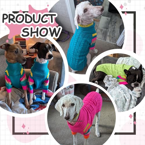 Image of Extra Large Dog Sweater, Turtleneck Pullover with Sleeve, 4XL