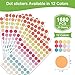 VZKOO 1680 Pcs Colored Dot Stickers 3/4 inch Small Circle Stickers 12 Colors Bulk Dot Markers for Toddler Projects, Kids Classroom Supplies, Price Marking and Garage Sale (Muted)