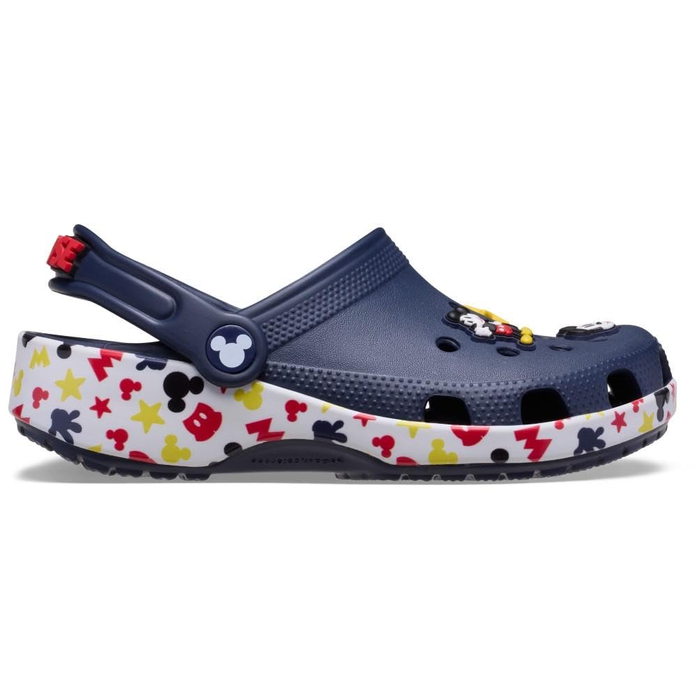 Crocs Unisex-Child Kids' Disney Clog | Mickey Minnie Mouse Shoes, Navy/Mickey Jibbitz, 5 UK Child