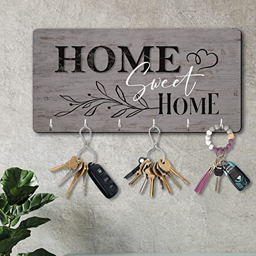Image of kotart Unique Stylish Modern Wooden Key Holder for Home Decor Living Room Office with Stylish Key Organizer | Designer Wall Decor | Wall Art Decorative Items | Wall Decoration (Hanging 7)