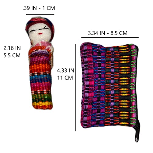 Set de 14 muñecas tradicionales Guatemala Worry Dolls miniatura 4