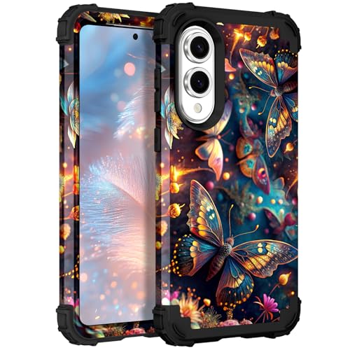 Coque Samsung S25 Edge TEECOVER protection antichoc silicone plastique motif papillon bleu